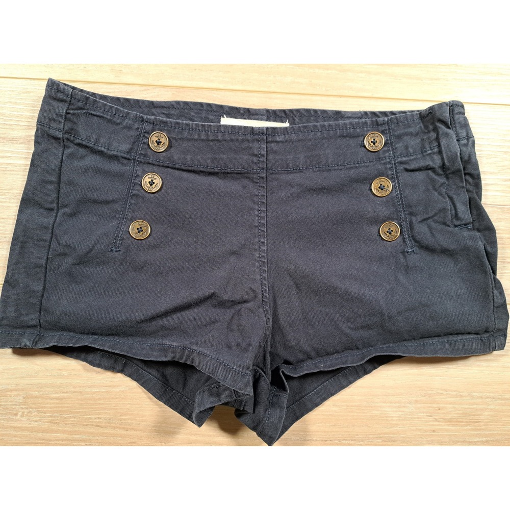 Sound & Matter Navy Blue Sailor Shorts Anchor Buttons Nautical Size 5
